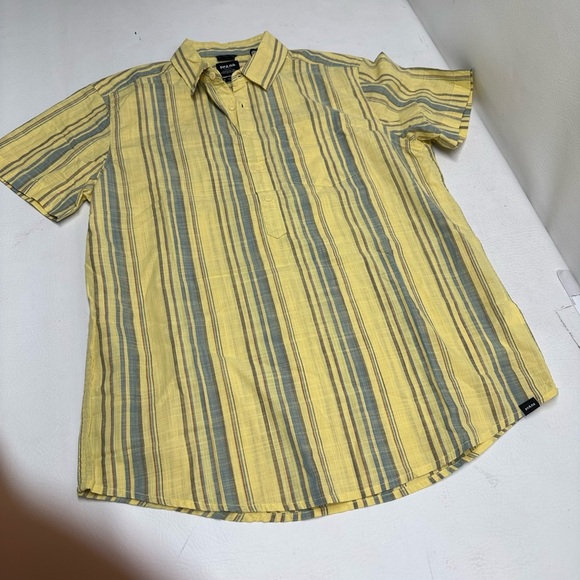 PRANA Groveland Popover Striped Yellow and blue Men's Shirt - Picture 3 of 8